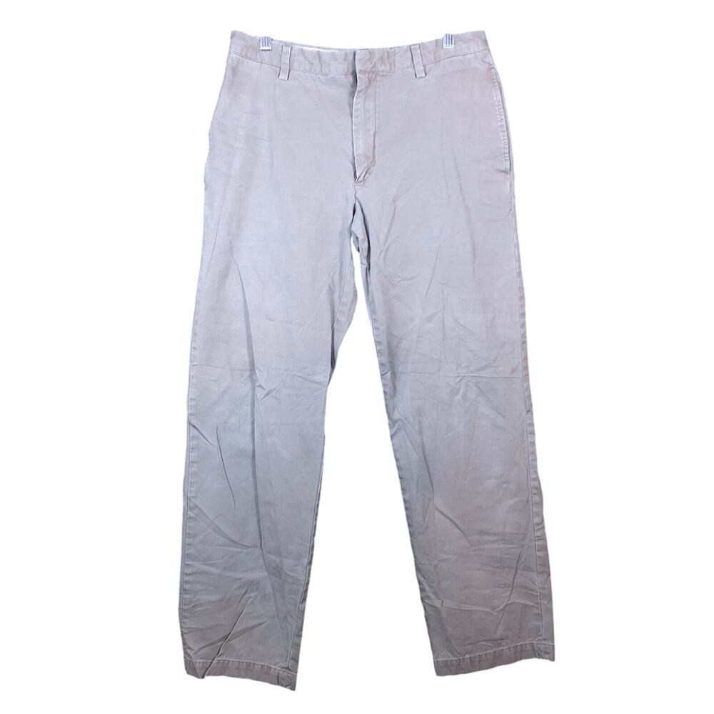 Banana Republic Mens Pants Gray Gavin Chino Straight 100% Cotton 33x32